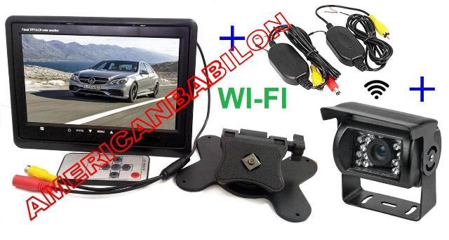 Kit retromarcia wireless Telecamera per camper rimorchi Monitor LCD 7" auto 
